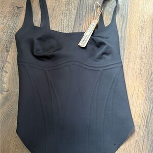 skims corset top black